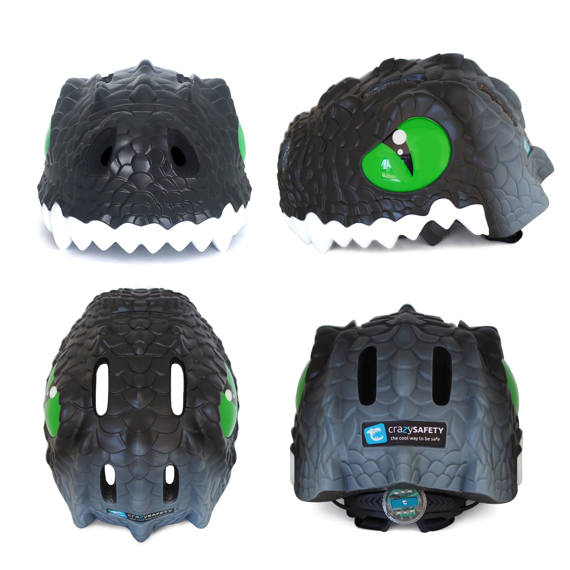 fahrradhelm drache Crazy Safety Fahrradhelm Drache schwarz – bilga