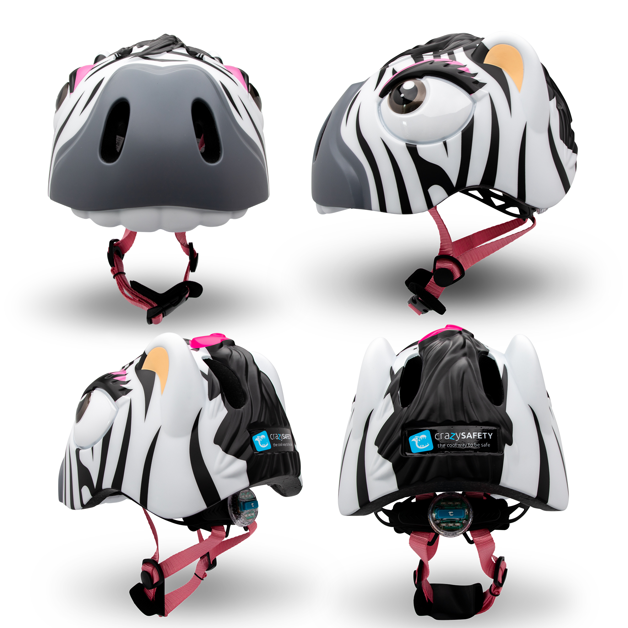 crazy safety fahrradhelm Crazy Safety Fahrradhelm Zebra weiß – bilga