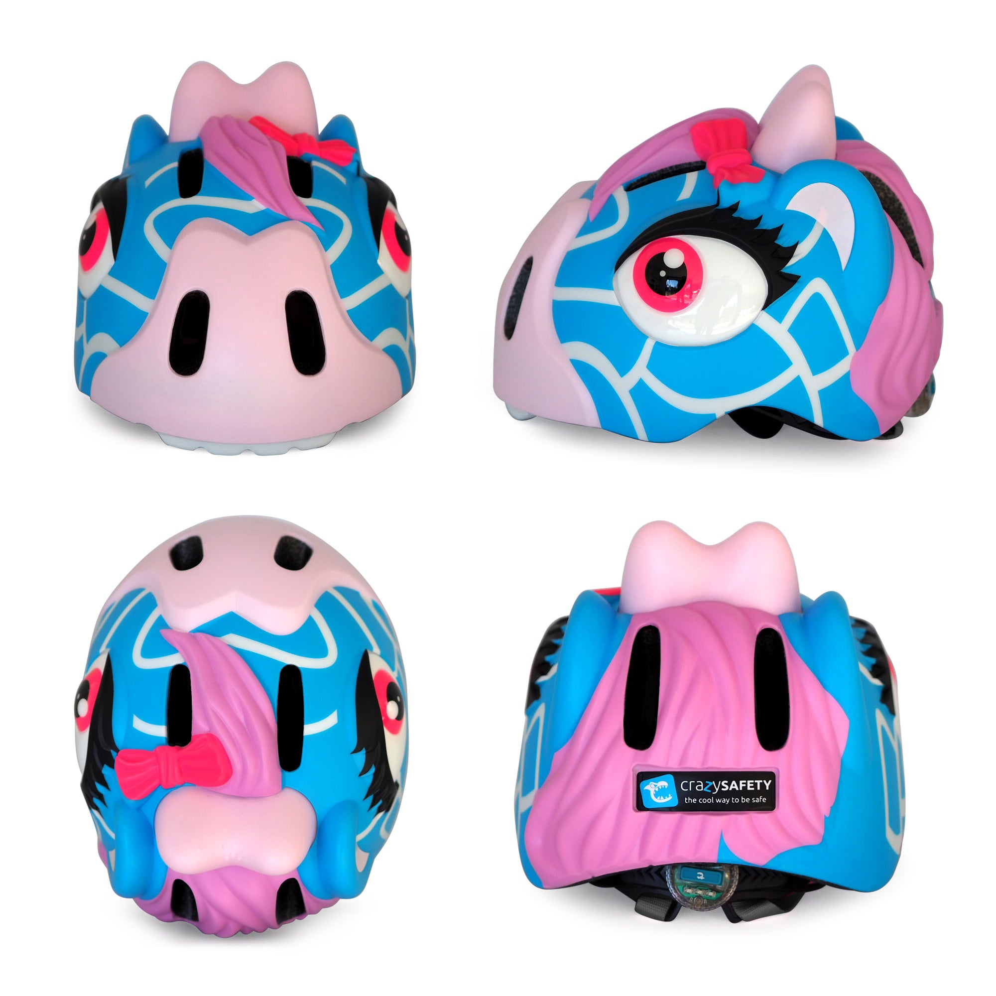 crazy safety fahrradhelm Crazy Safety Fahrradhelm Giraffe blau – bilga